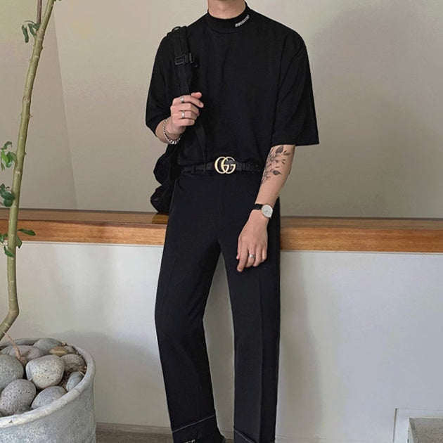 AWESOME HIGH COLLAR T - SHIRT - Aumori
