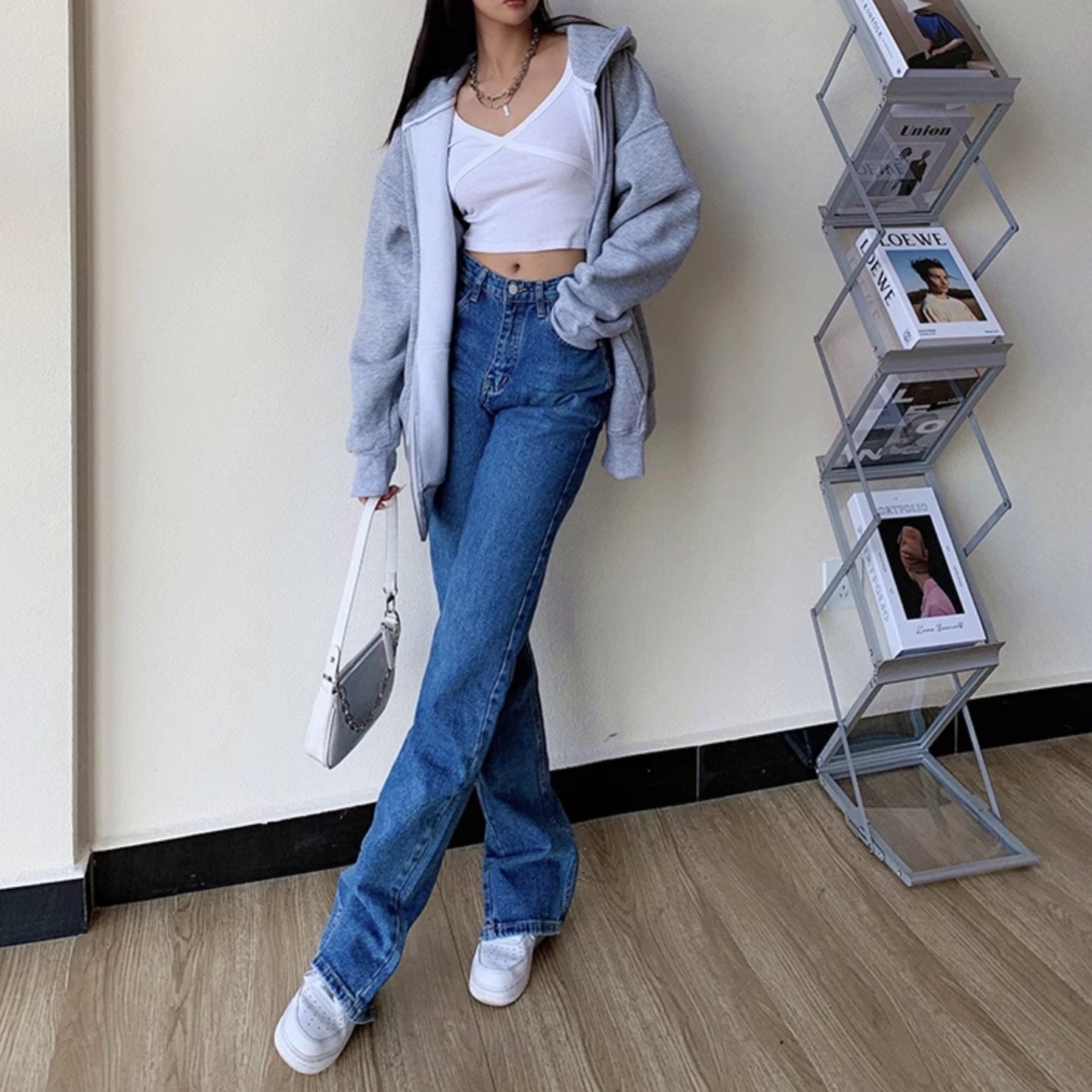 BACK SPLIT JEANS - Aumori