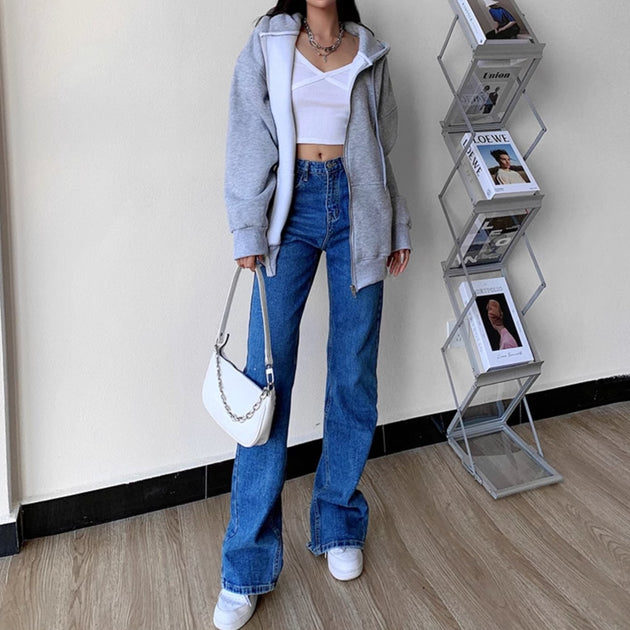 BACK SPLIT JEANS - Aumori