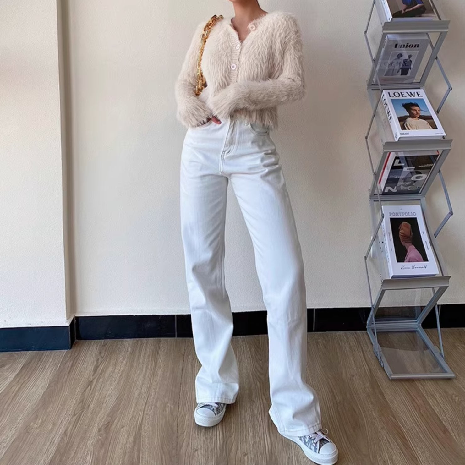BACK SPLIT JEANS - Aumori