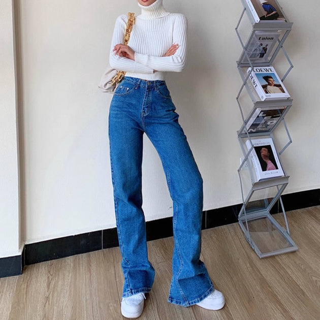 BACK SPLIT JEANS - Aumori