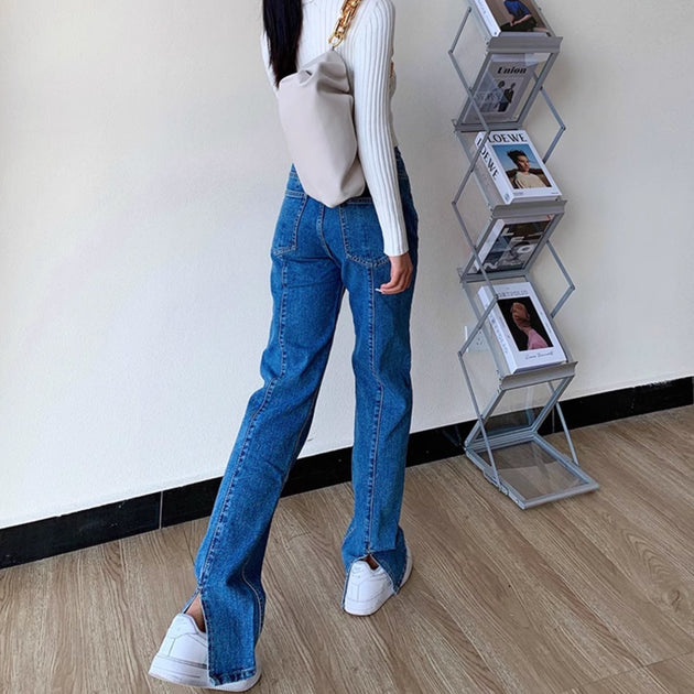 BACK SPLIT JEANS - Aumori