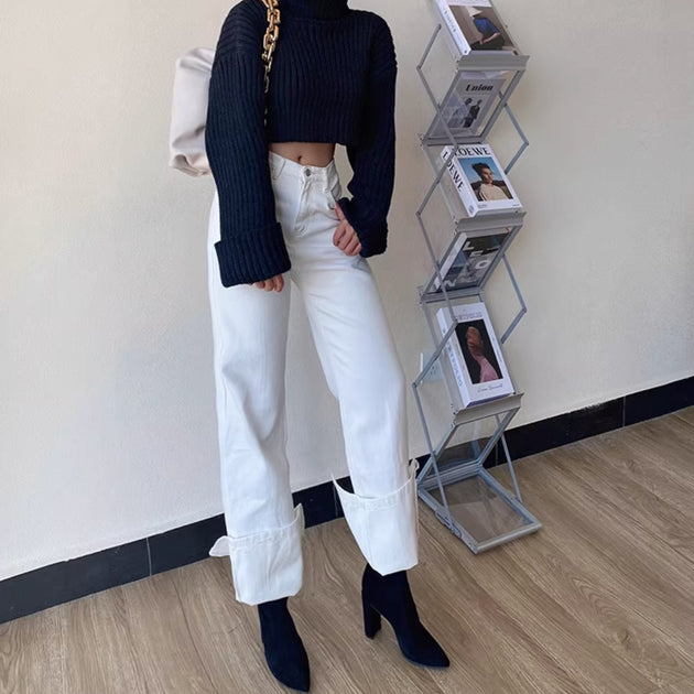 BACK SPLIT JEANS - Aumori