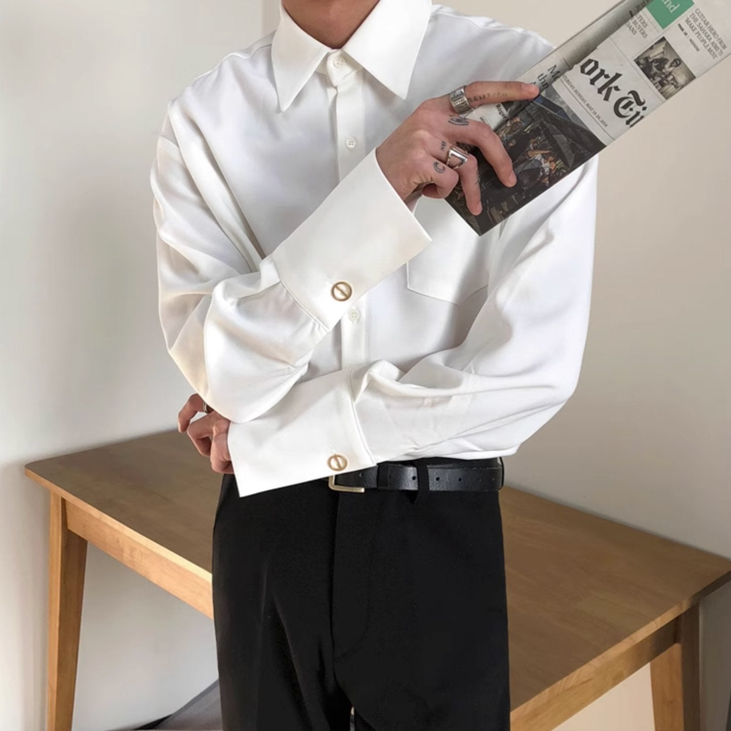 BUTTONED CUFF SHIRT - Aumori