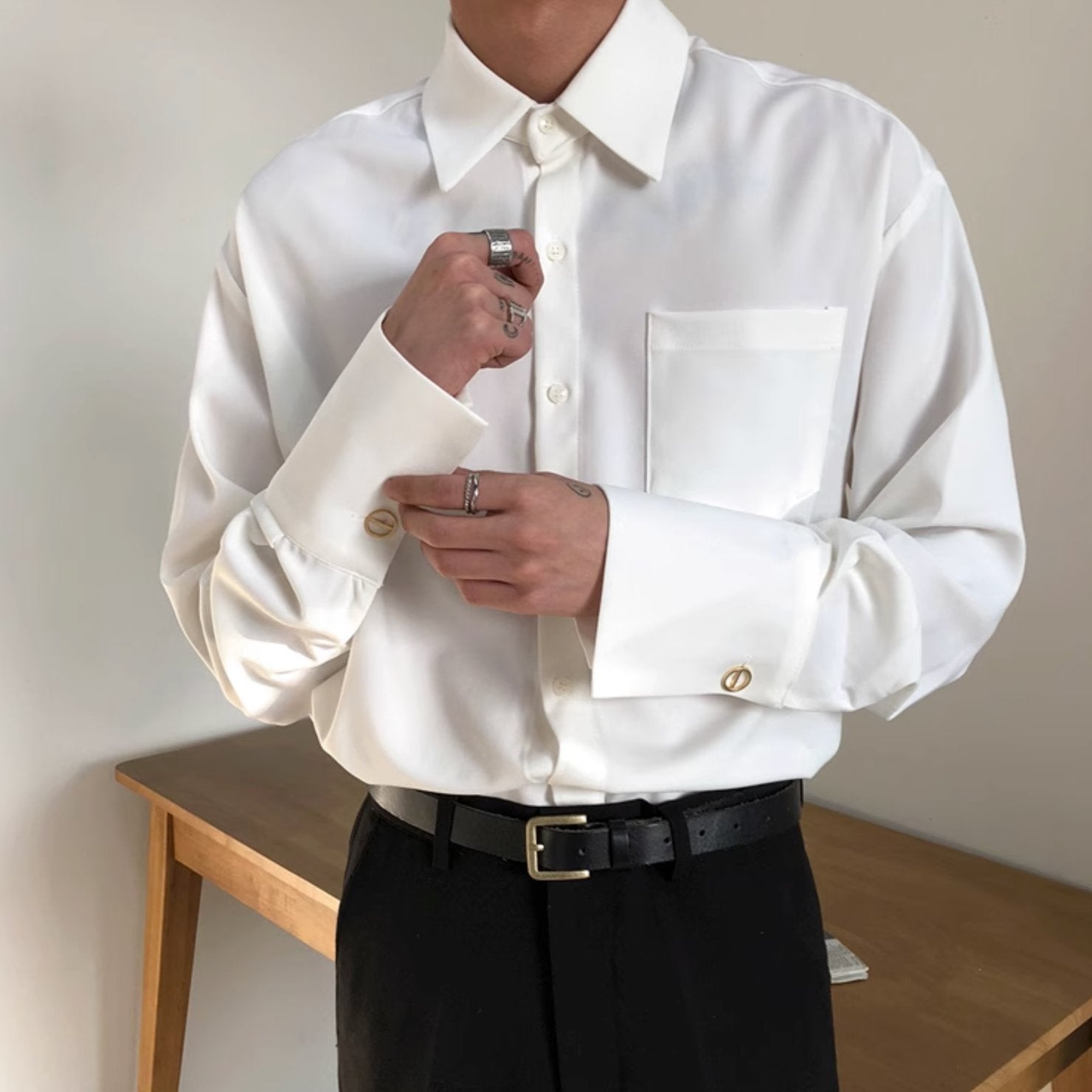 BUTTONED CUFF SHIRT - Aumori