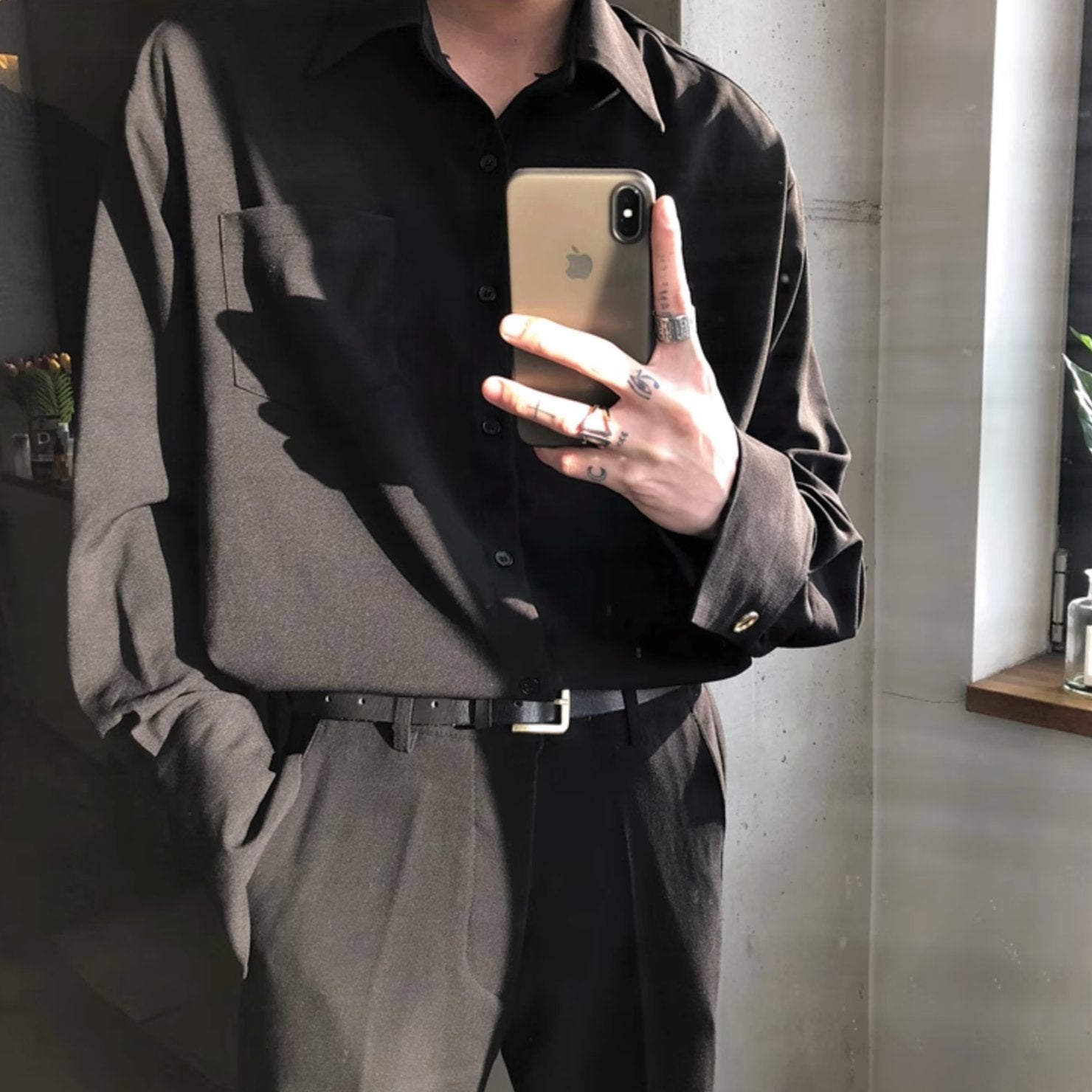 BUTTONED CUFF SHIRT - Aumori