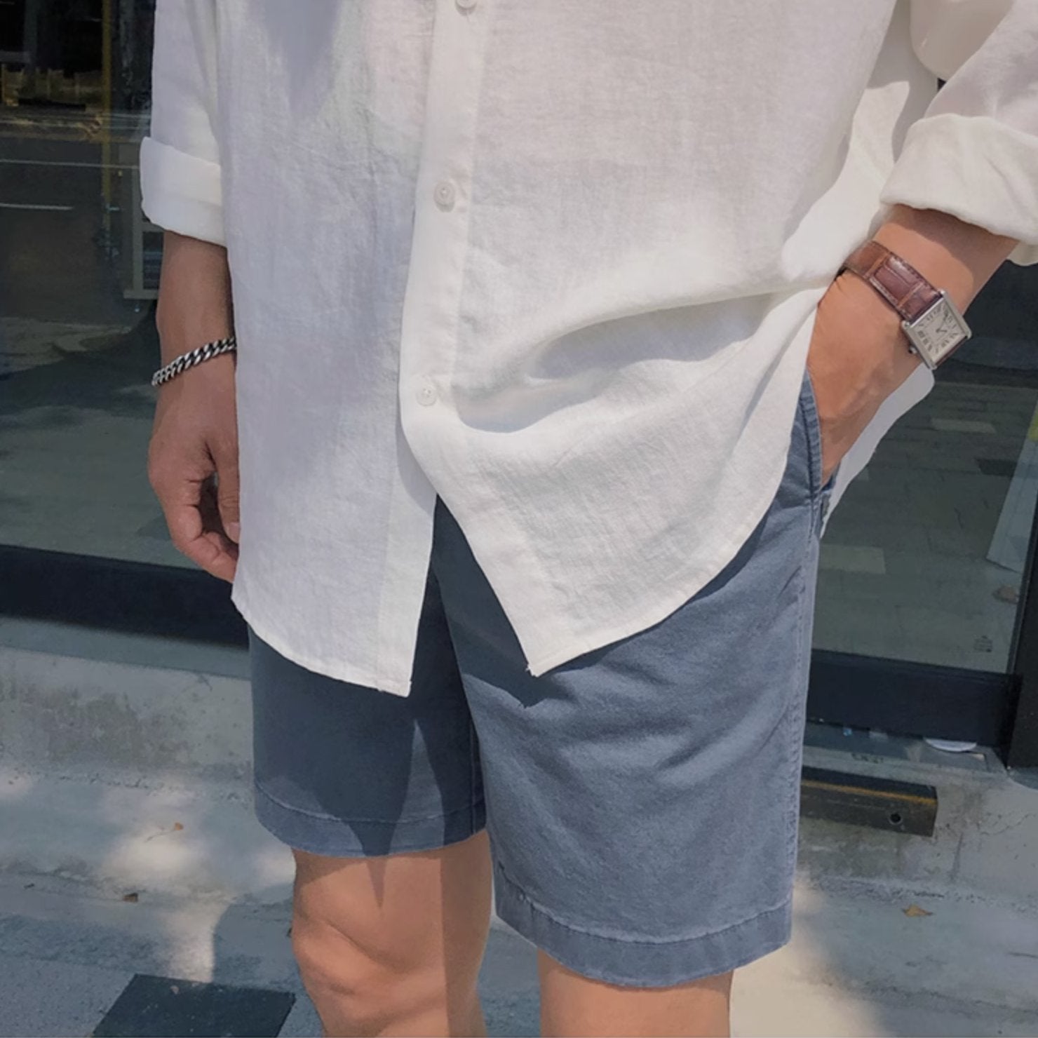 BUTTONED SHORTS - Aumori