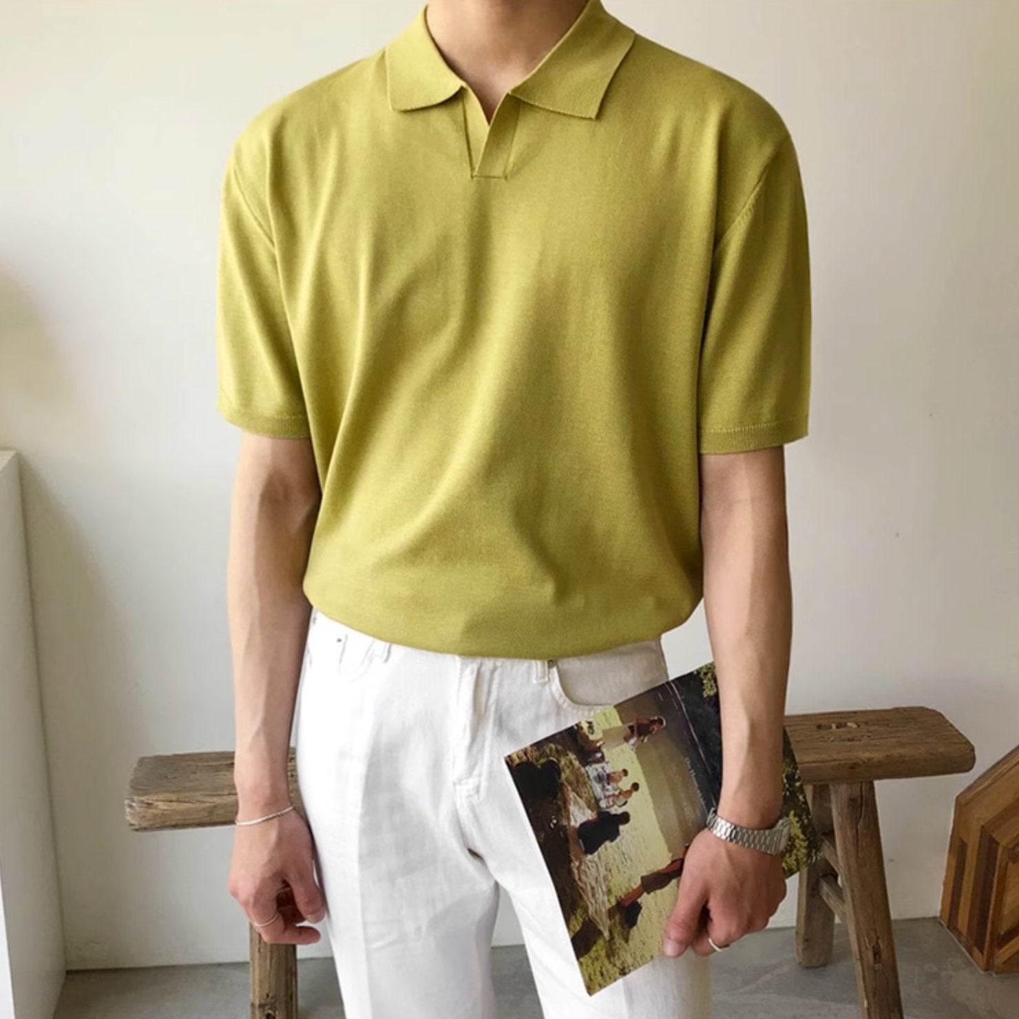 BUTTONLESS SHORT SLEEVE POLO - Aumori