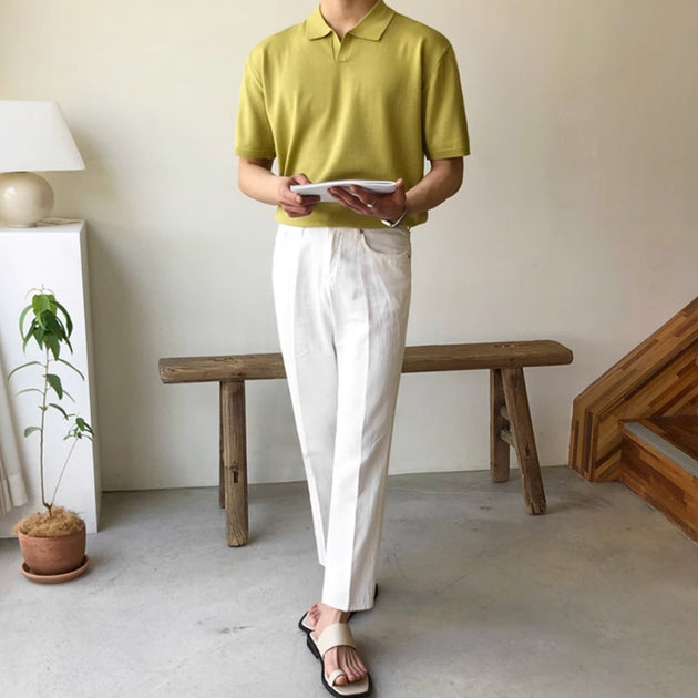 BUTTONLESS SHORT SLEEVE POLO - Aumori
