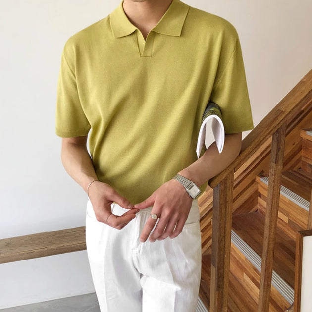 BUTTONLESS SHORT SLEEVE POLO - Aumori