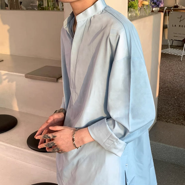 BUTTONLESS V - NECK SHIRT - Aumori
