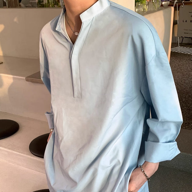 BUTTONLESS V - NECK SHIRT - Aumori