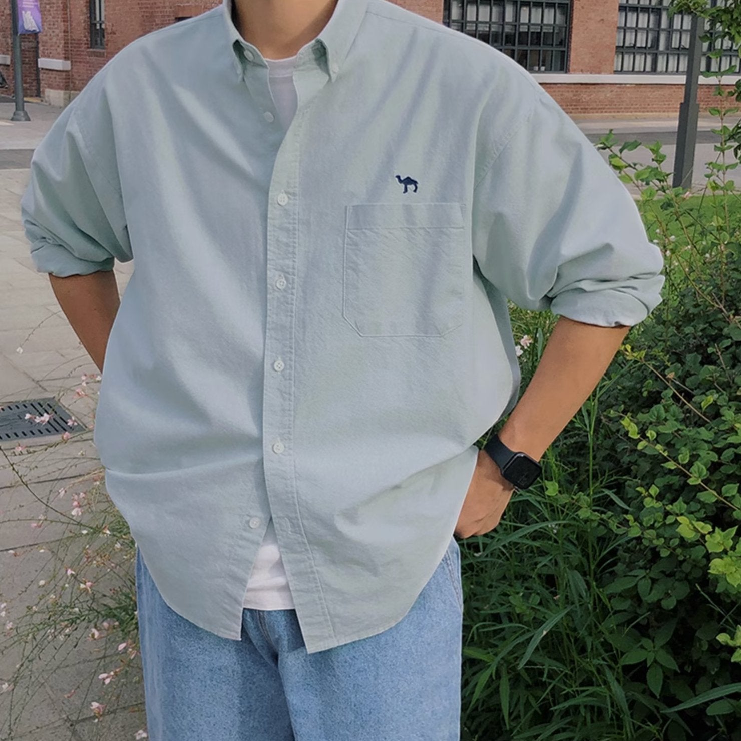 CAMEL BUTTON UP SHIRT - Aumori