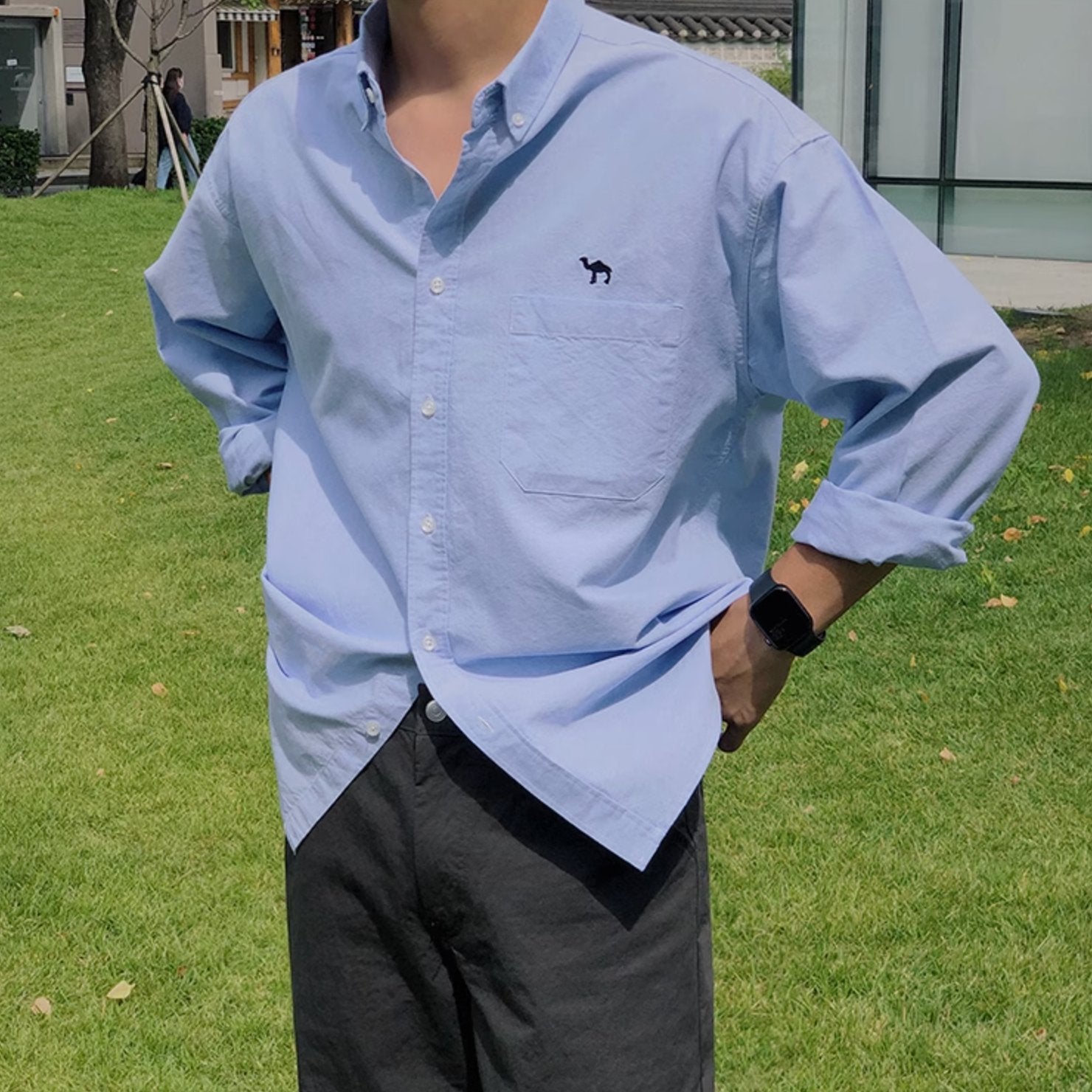 CAMEL BUTTON UP SHIRT - Aumori