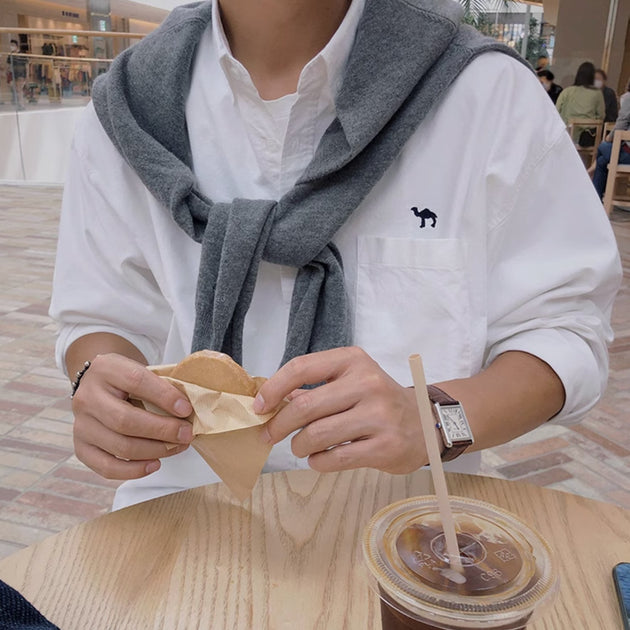 CAMEL BUTTON UP SHIRT - Aumori