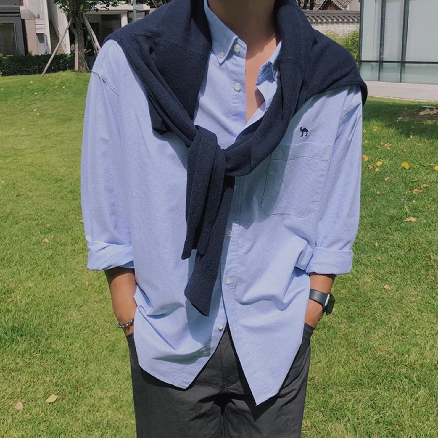 CAMEL BUTTON UP SHIRT - Aumori