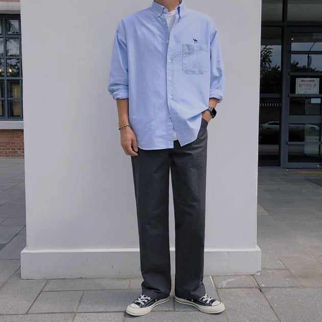 CAMEL BUTTON UP SHIRT - Aumori