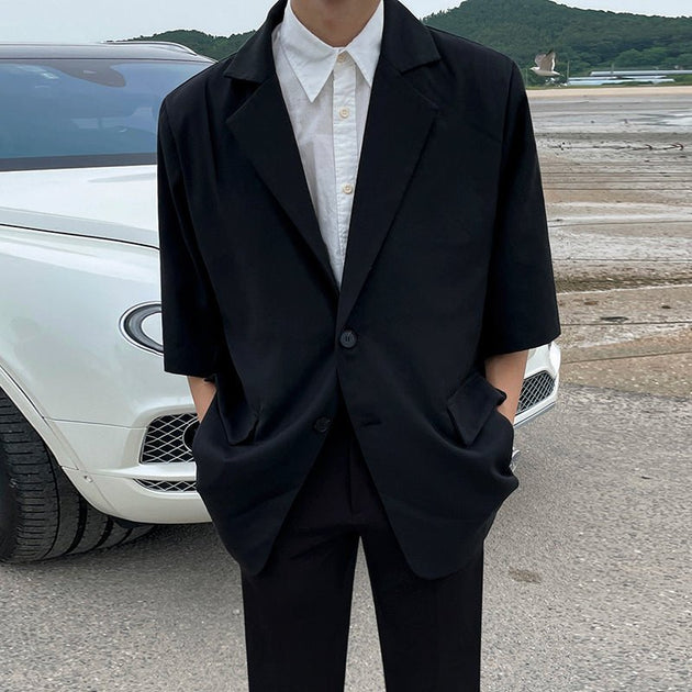 CASUAL SHORT SLEEVE BLAZER - Aumori
