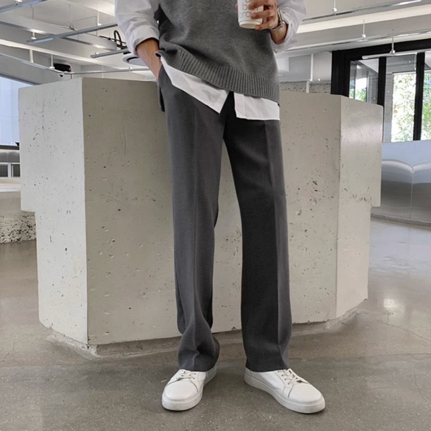 CASUAL STRAIGHT PANTS - Aumori