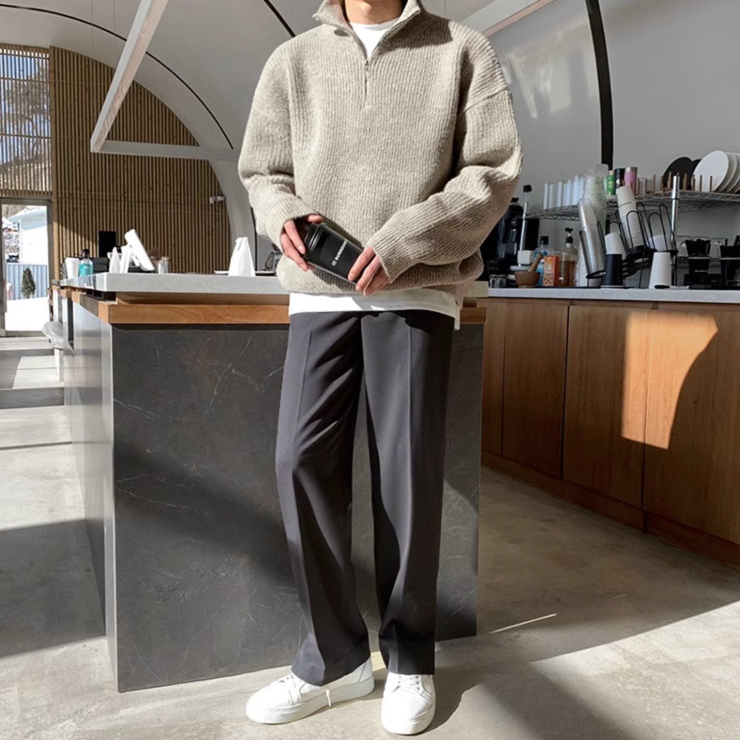 CASUAL STRAIGHT PANTS - Aumori
