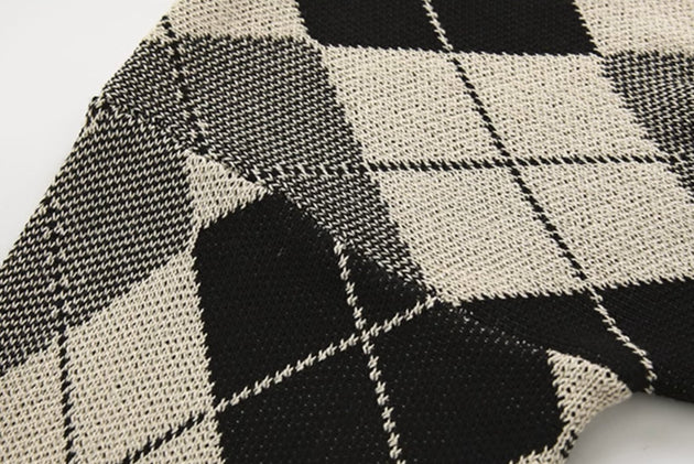 CHECKERED CARDIGAN - Aumori