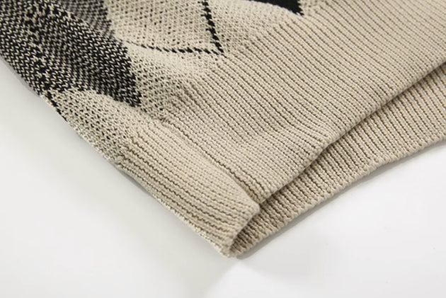 CHECKERED CARDIGAN - Aumori