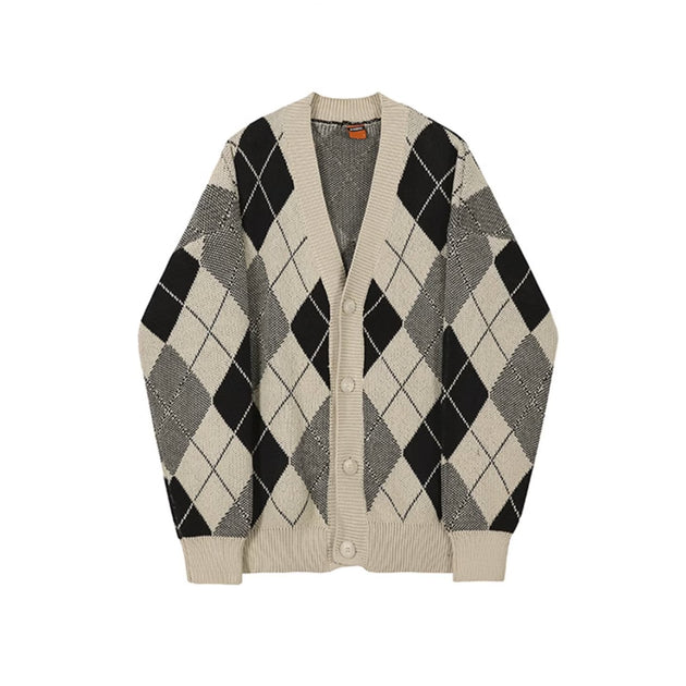 CHECKERED CARDIGAN - Aumori