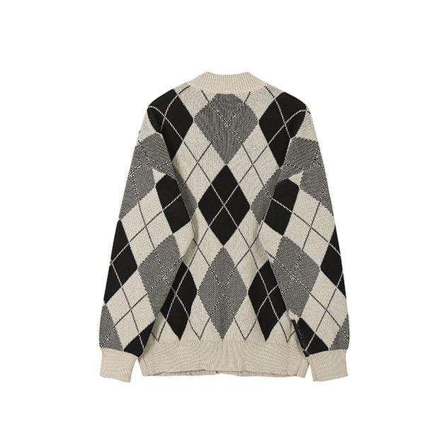 CHECKERED CARDIGAN - Aumori