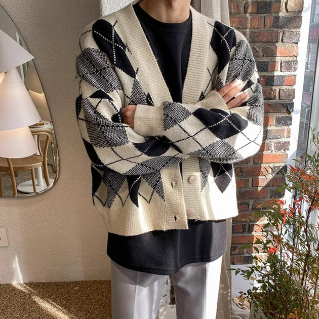 CHECKERED CARDIGAN - Aumori