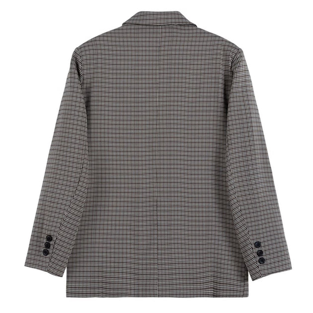 CHECKERED CASUAL BLAZER - Aumori