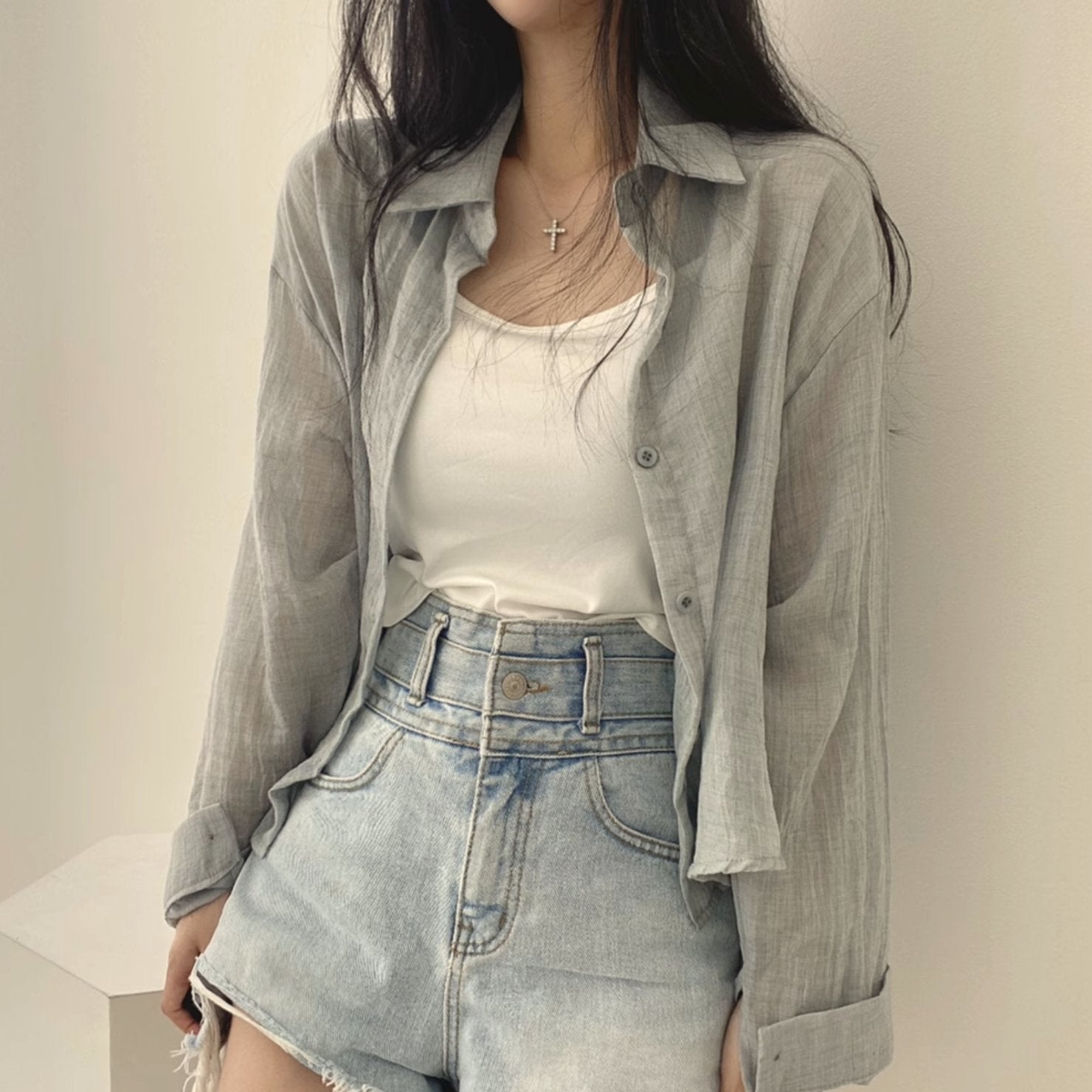 CLASSIC LINEN SHIRT - Aumori