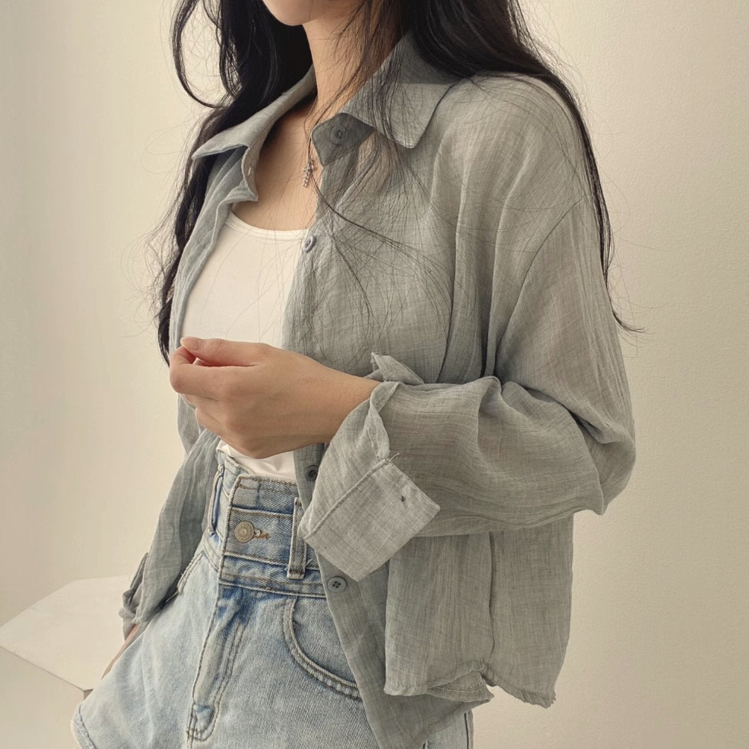 CLASSIC LINEN SHIRT - Aumori