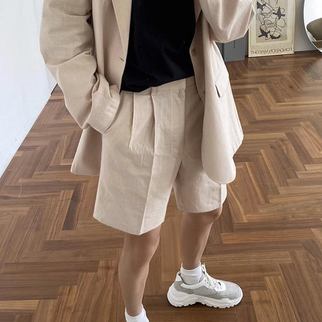 CLASSIC LINEN SHORTS - Aumori