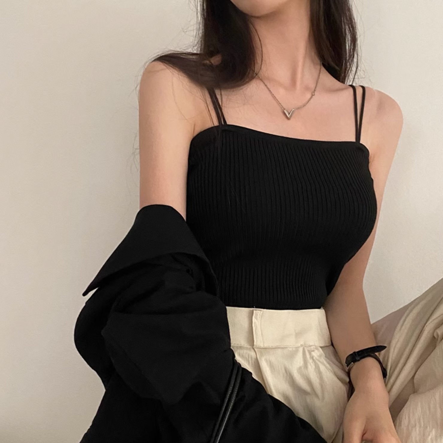 CLASSIC RIB CROP TOP - Aumori