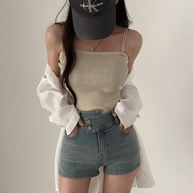 CLASSIC RIB CROP TOP - Aumori