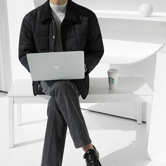 COLLAR BUTTON UP JACKET - Aumori
