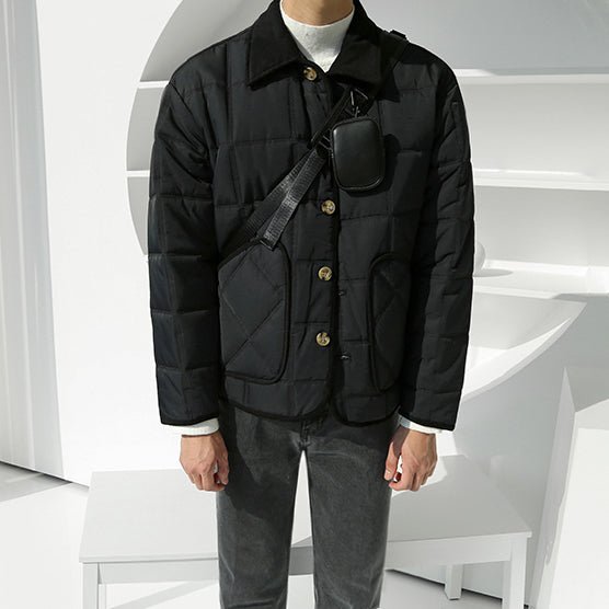 COLLAR BUTTON UP JACKET - Aumori