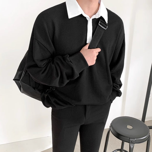 COLLARED LONG SLEEVE - Aumori