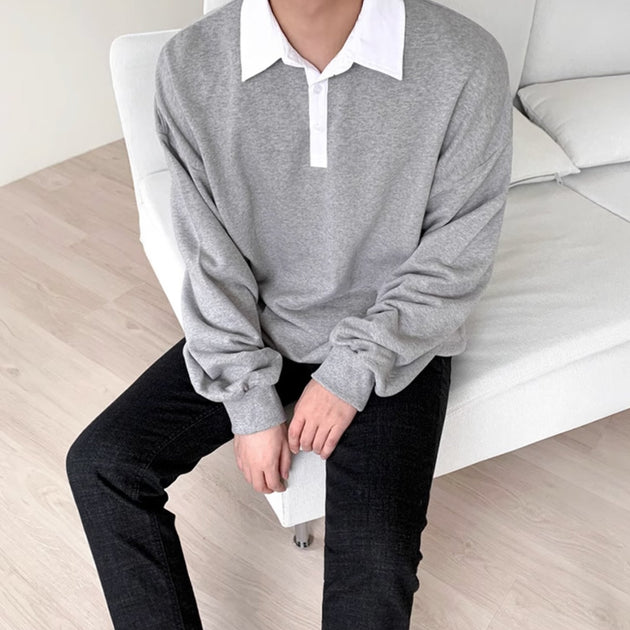 COLLARED LONG SLEEVE - Aumori