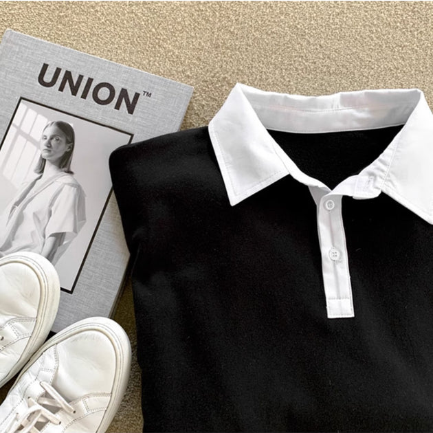 COLLARED LONG SLEEVE - Aumori