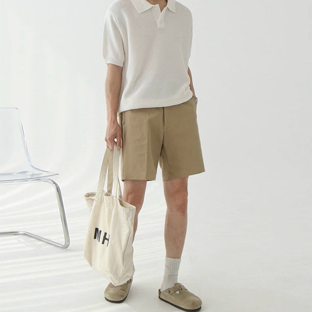 CROSS BUTTON SHORTS - Aumori