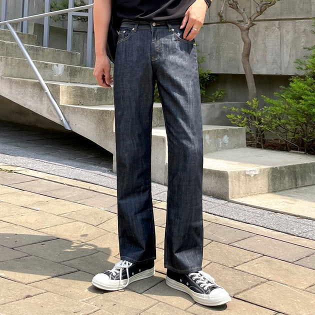DARK STRAIGHT JEANS - Aumori