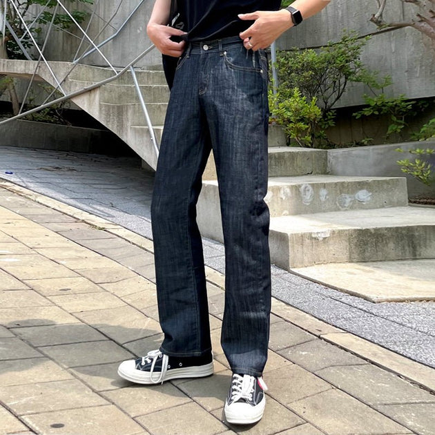 DARK STRAIGHT JEANS - Aumori
