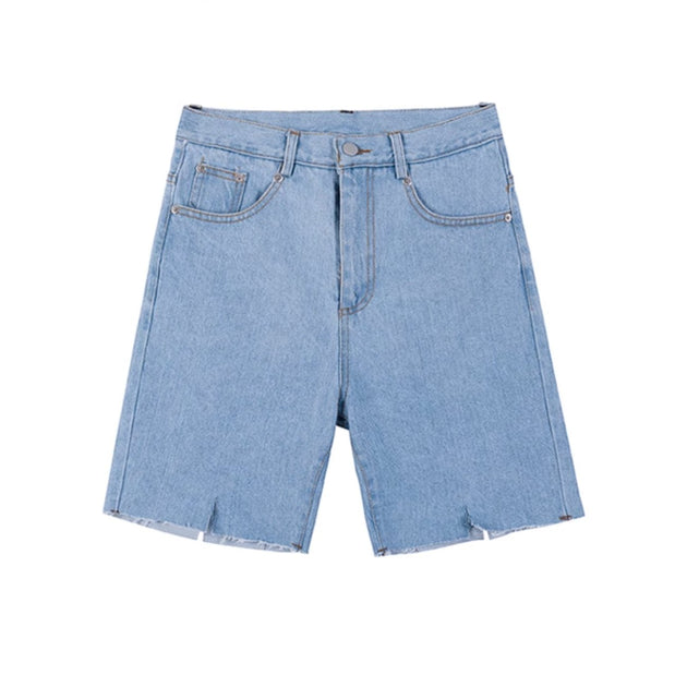 DISTRESSED DENIM SHORTS - Aumori