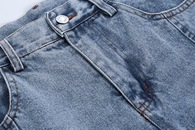 DISTRESSED SPLIT JEANS - Aumori