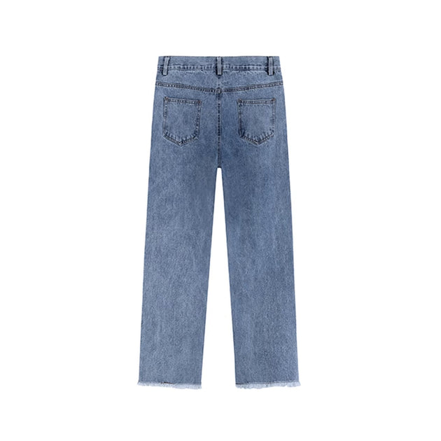 DISTRESSED SPLIT JEANS - Aumori