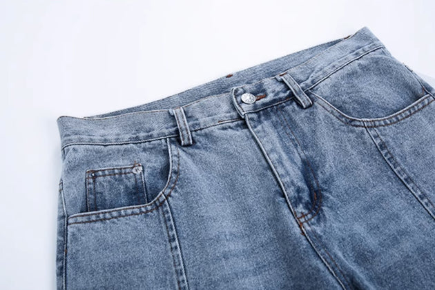 DISTRESSED SPLIT JEANS - Aumori