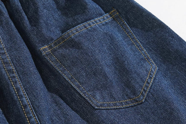 DRAWSTRING DENIM SHORTS - Aumori