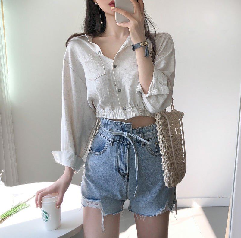 ELASTIC CROP TOP - Aumori