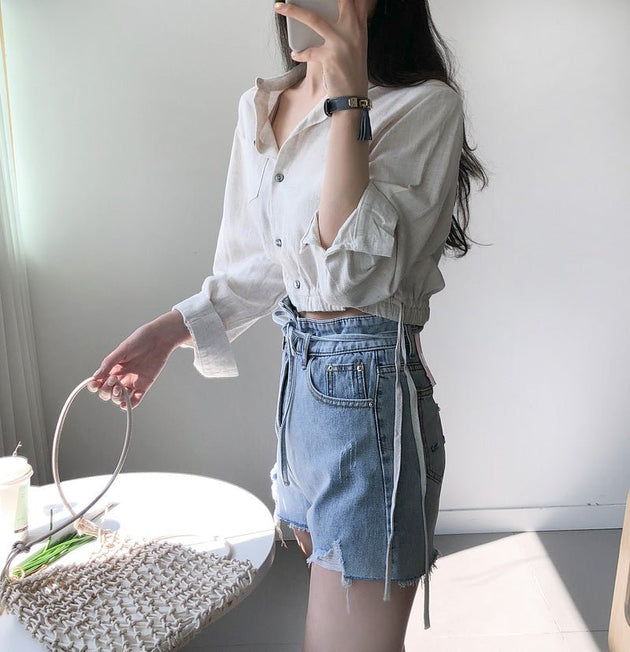 ELASTIC CROP TOP - Aumori